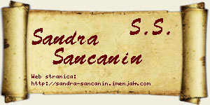 Sandra Sančanin vizit kartica